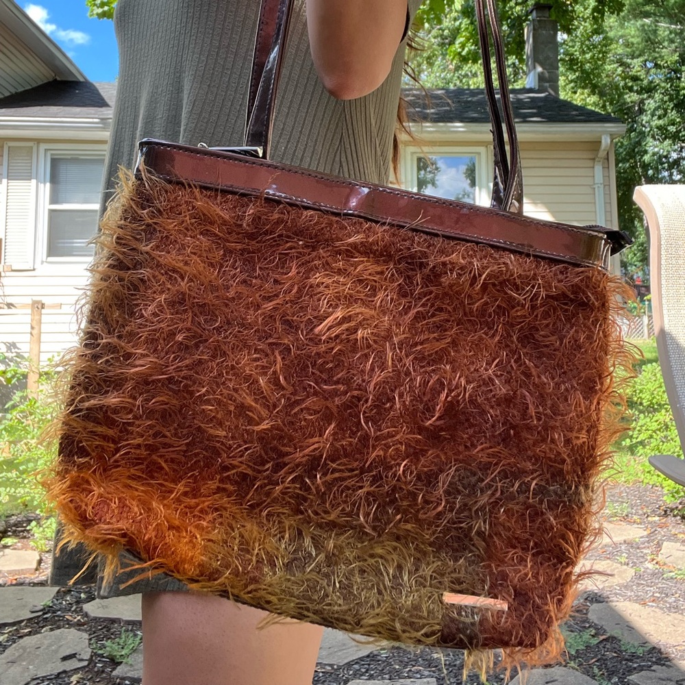 Vintage Bulaggi Italian Ombre 1990’s Y2K Fuzzy Crossbody